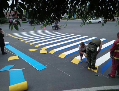 恩施恩施彩色路面标线施工